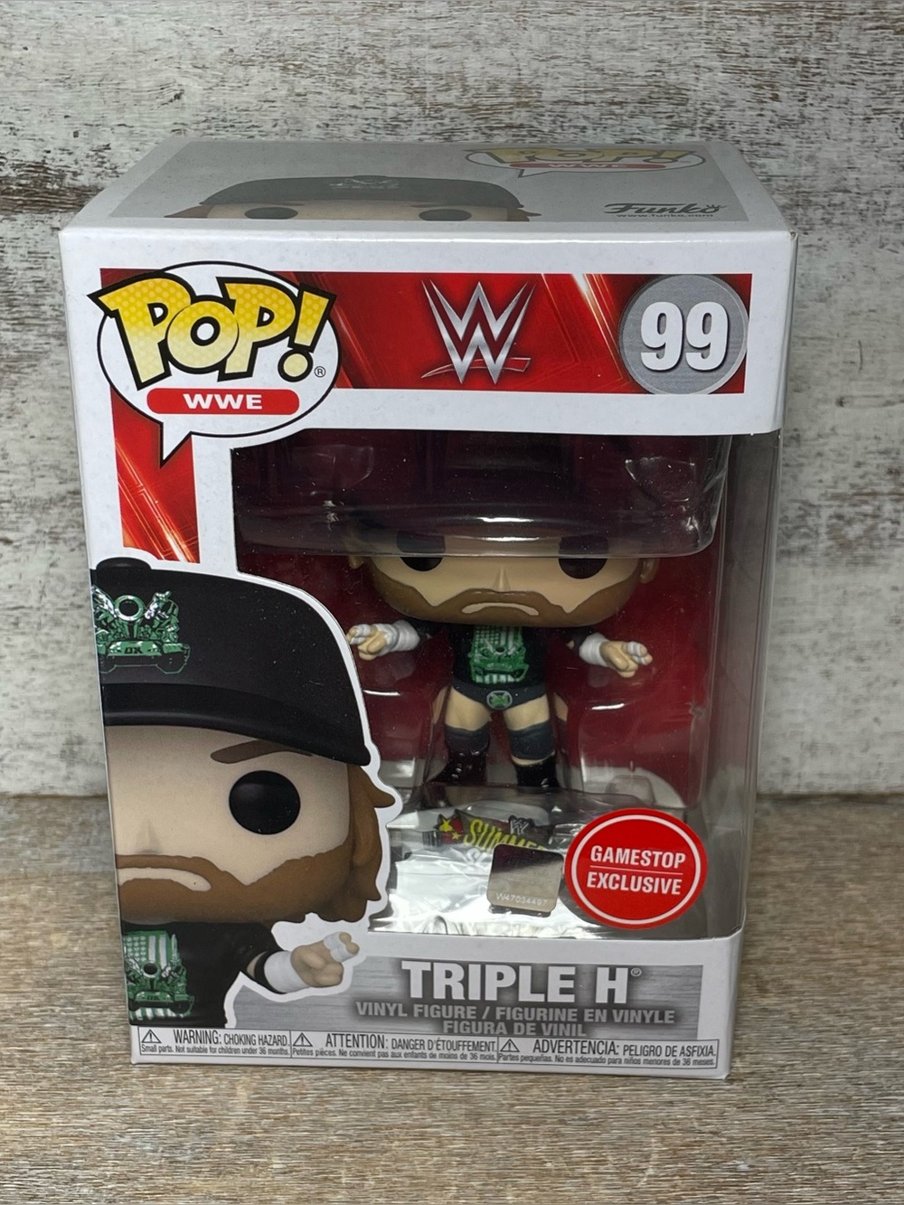 Funko Pop! Vinyl WWE #99 Triple H With Summer Slam Pin GameStop Exclusive New